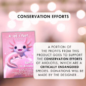 アクソロトル誕生日招待状ガールピンクアクソロトルパーツ 招待状