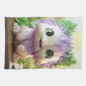 アクソロトル魅力的ミンティ キッチンタオル (横)