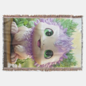 アクソロトル魅力的ミンティ スローブランケット (正面)