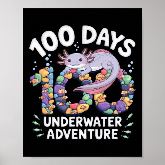アクソロトル100日の学校の水中アドベンチャーSm ポスター (正面)