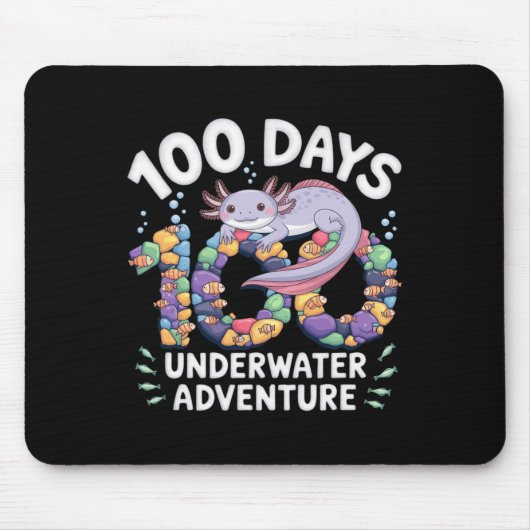 アクソロトル100日の学校の水中アドベンチャーSm マウスパッド (正面)