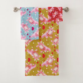 アクソロトル・ラブ  バスタオルセット