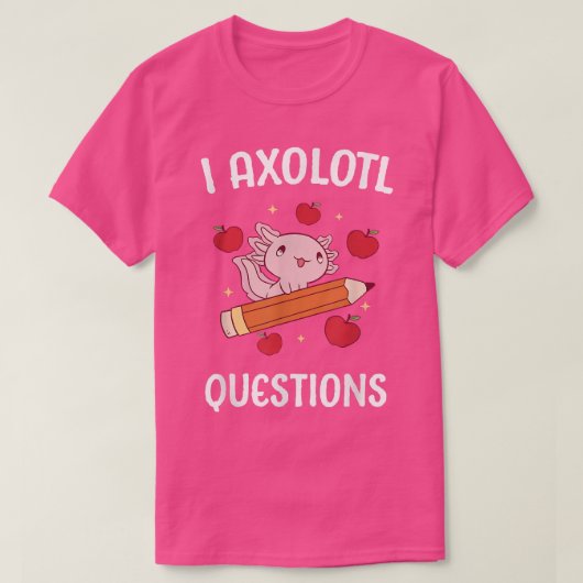 アクソロ頼ト質問学校生カワイト・アクソロトルズ Tシャツ (デザイン正面)
