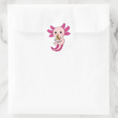 アクソロ食べトルかわいいアニメクラシック ラウンドシール (バッグ)