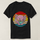 アクソロ食べトルかわいいアニメ日本のフードキ Tシャツ (デザイン正面)