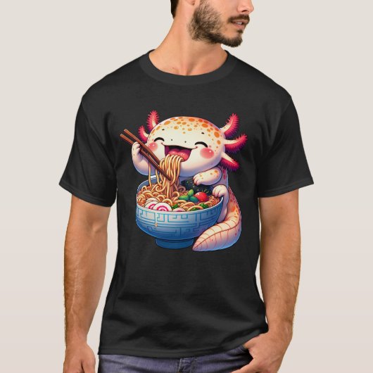 アクソロ食べトルかわいい食日本の品 Tシャツ (正面)