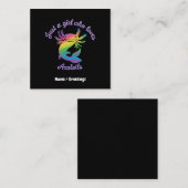 アクソロtlsが大好きでかわいいカスタマイズ可能 スクエア名刺 (正面/裏面)