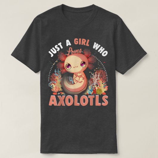 アクソロtlsアニメを愛す日本のる女の子 tシャツ (デザイン正面)