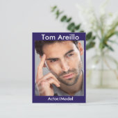 アクターとモデルのヘッドショットコンポーネントテンプレート両面 ポストカード (スタンド正面)