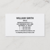 アクターのシャドウ名刺 名刺 (裏面)