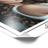 アクターのヘッドショットテンプレート縁ど8x10演技プリント フォトプリント            (角)