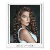 アクターのヘッドショットテンプレート縁ど8x10演技プリント フォトプリント            (正面)