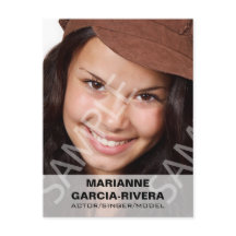 アクターのヘッドショットホワイトトランスペアレントパネル