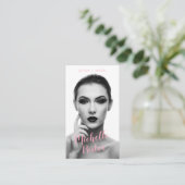 アクターのモデルのヘッドショットの白黒モダン写真 名刺 (スタンド正面)