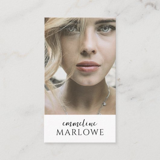 アクターのモデルの写真 名刺 (正面)