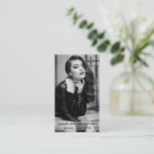 アクターのモデル写真の名刺の白黒 名刺 (スタンド正面)