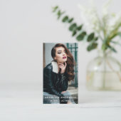 アクターのモデル写真モダンBlk 名刺 (スタンド正面)