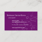 アクターの微妙なフローラヘッドショット 名刺 (裏面)