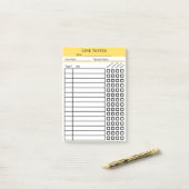 アクターの線のノートグラフ ポストイット (デスク上)