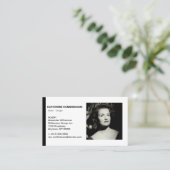 アクターヘッドショットブラックストライプ 名刺 (スタンド正面)