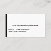 アクターヘッドショットブラックストライプ 名刺 (裏面)