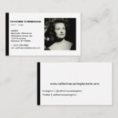 アクターヘッドショットブラックストライプ 名刺 (正面/裏面)