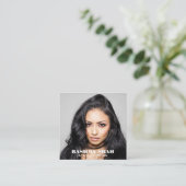 アクターミュージシャンエンターテイメントプロフェッショナル写真 スクエア名刺 (スタンド正面)