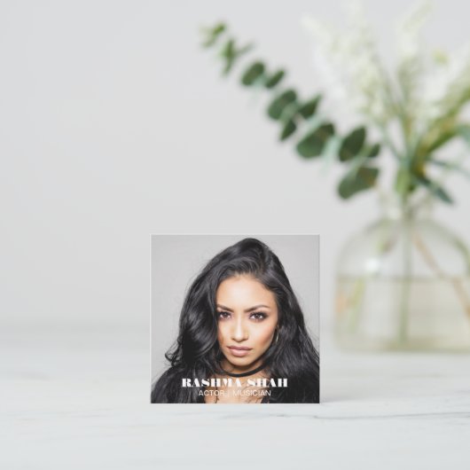 アクターミュージシャンエンターテイメントプロフェッショナル写真 スクエア名刺 (スタンド正面)