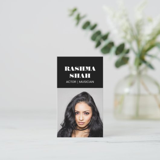 アクターミュージシャンエンターテイメントプロフェッショナル写真 名刺 (スタンド正面)