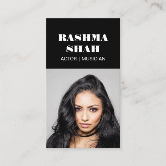 アクターミュージシャンエンターテイメントプロフェッショナル写真 名刺 (正面)