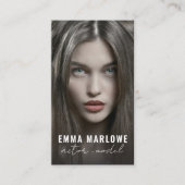 アクターモダンモデルプロフェッショナルフォトヘッドショット 名刺 (正面)