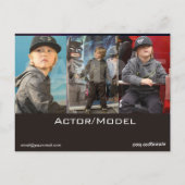 アクターモデルのヘッドショットカード(両面) ポストカード (裏面)