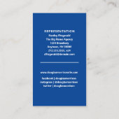 アクター女優モデル縦型フォトブルー 名刺 (裏面)