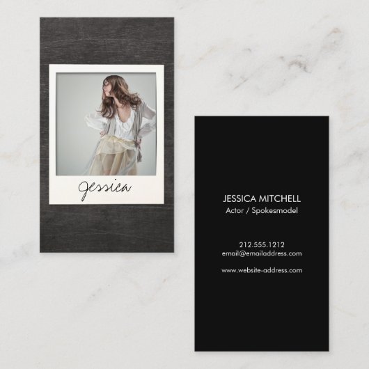 アクター、バンド用のカスタマイズ可能なインスタントフォトカード 名刺 (正面/裏面)