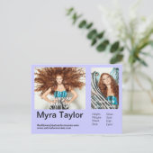 アクター/モデルのヘッドショットポストカード ポストカード (スタンド正面)