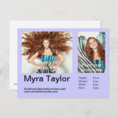 アクター/モデルのヘッドショットポストカード ポストカード (正面/裏面)