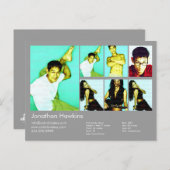 アクター&モデルライトグレーヘッドショットコンポーネント ポストカード (正面/裏面)