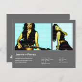 アクター&モデル2ショットダークグレーヘッドショットカンプ ポストカード (正面/裏面)