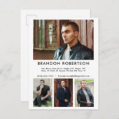 アクターModel 4写真テンプレートのプロモーション ポストカード (正面/裏面)