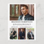 アクターModel 4写真テンプレートのプロモーション ポストカード (正面)