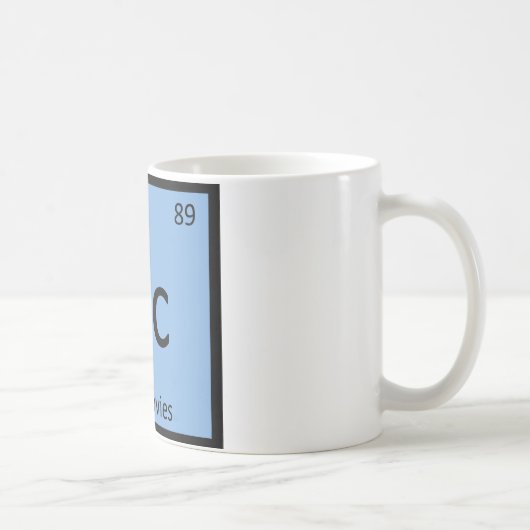 アクチニウム - アンチョビ 魚 化学 周期表 コーヒーマグカップ (右)