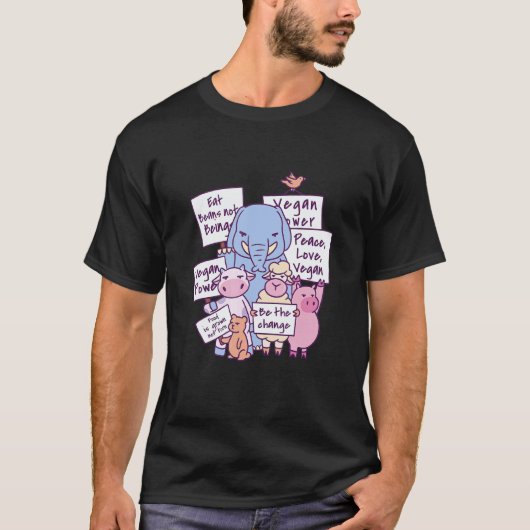 アクティビズム 環境 ベジタリアン 動物の権利 気候 P Tシャツ (正面)