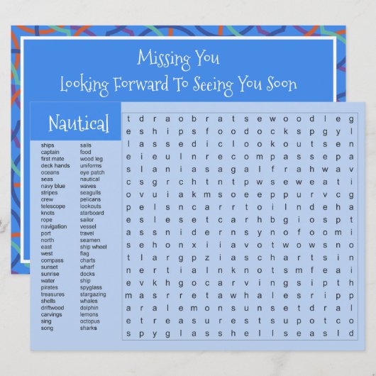 アクティビティカード 案内状 (正面/裏面)