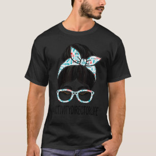 アクティビティディレクター週の感謝の女性Messy Bu Tシャツ