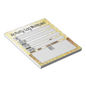 アクティビティログ毎日タスク時間レコードメモ帳 ノートパッド (アングル)