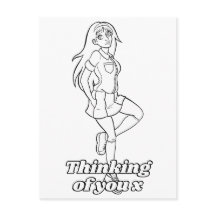 アクティビティーアニメの女学生に色を付10代のける