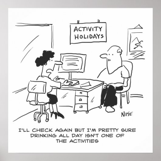 アクティビティ休暇には終日飲み物は含まれない ポスター (正面)