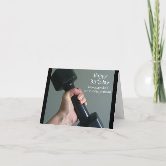 アクティブおよび感動的誕生日 カード (正面)