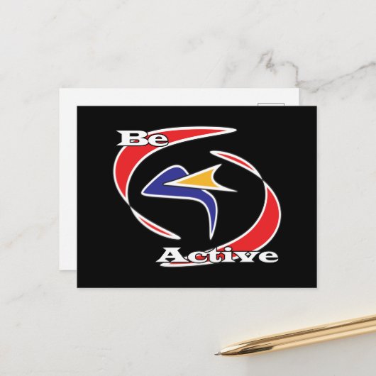 アクティブである ポストカード (正面/裏面インサイチュ)