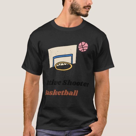 アクティブなシューティングバスケットボール Tシャツ (正面)
